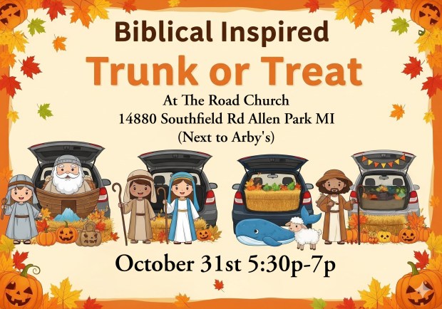 The Road Church hosts a Biblical-inspired trunk-or-treat on Oct. 31.